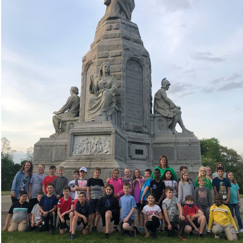 Dayspring Lower School students visiting Plymouth, MA